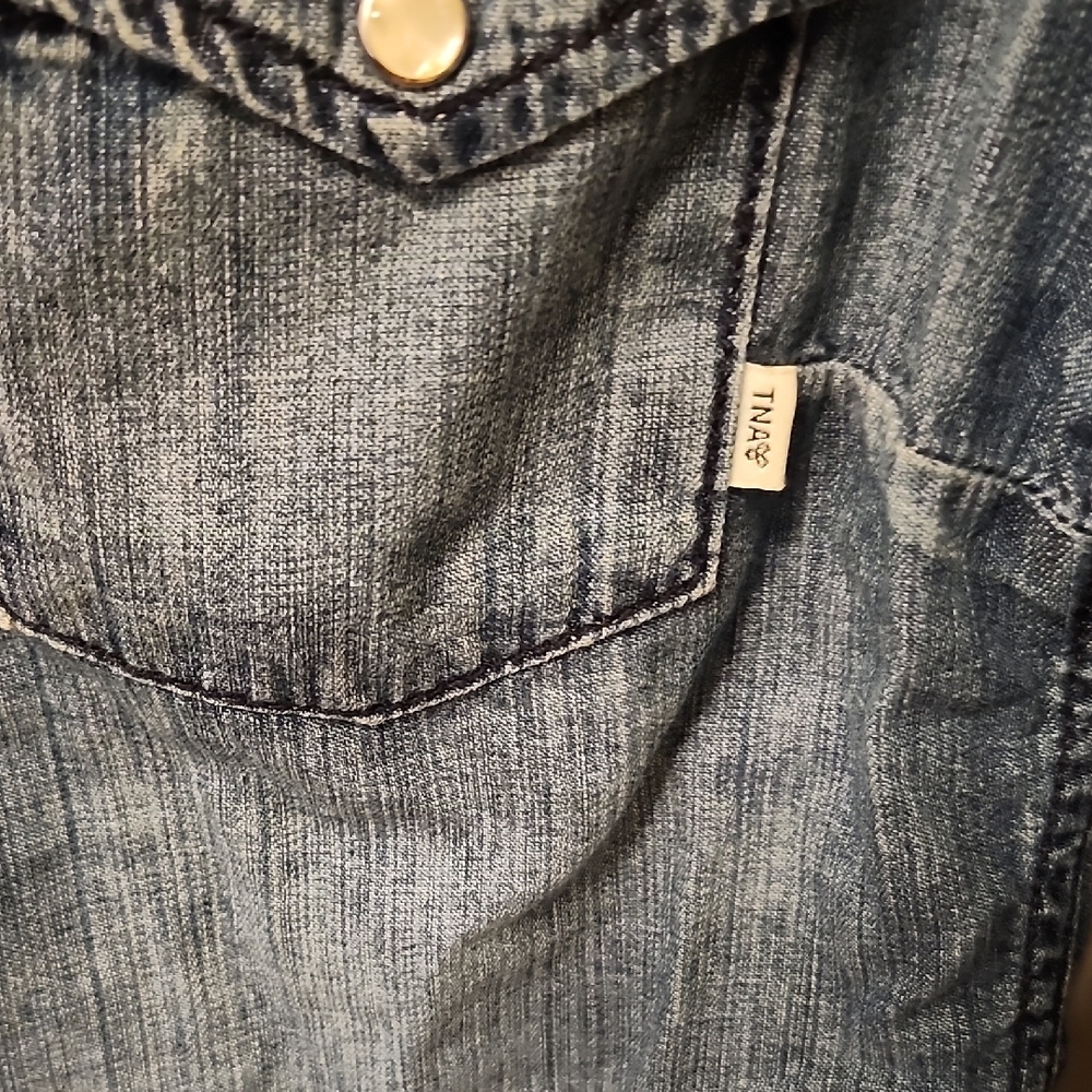 TNA Denim Button-Up Shirt - Picture 2 of 5